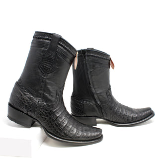 King Exotic Dubai Caiman Belly Cowboy Boot - Black