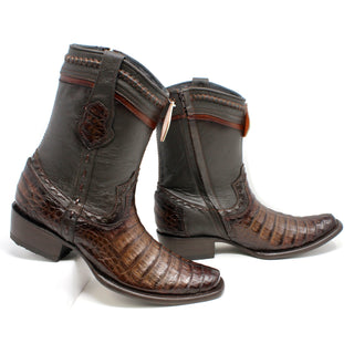King Exotic Dubai Caiman Belly Cowboy Boot - Faded Brown
