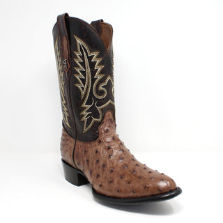 Ranchers Café Ostrich Oval Toe Cowboy Boots