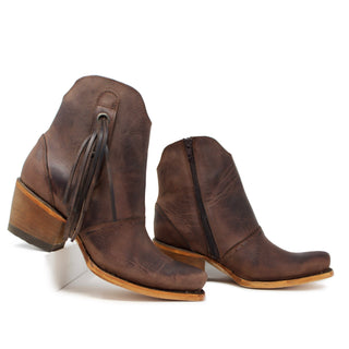Artillero Fringe Bootie- Brown