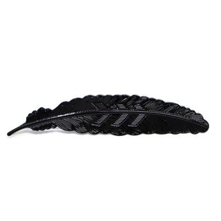 Aluminum Feather Hat Accent- Black