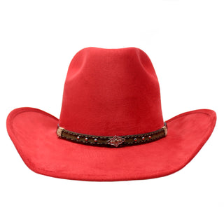 Charlie Vaquero Moksman Suede Hat - Red