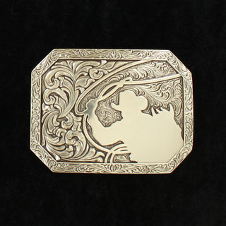 Nocona Men's Rectangle Cowboy Roping Buckle