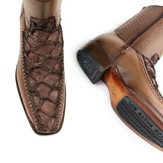 Los Altos Piraruccu Faded Tabacco 7X Semi Square Toe Boots
