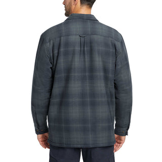 Wolverine Sherpa Lined Zip Shirt Jacket - Dark Slated Plaid