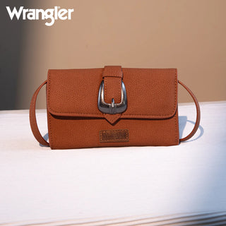 Wrangler Buckle Wallet/Shoulder Bag/Crossbody - Brown