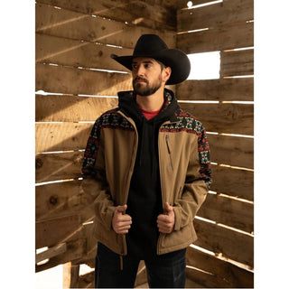 Hooey Softshell Jacket Tan/Aztec
