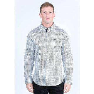 Platini Men’s Satin Cotton/Spandex Shirt - White