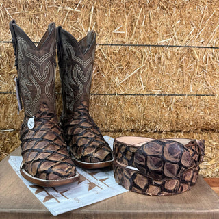 Ranchers Charuto Pirarucu Rodeo Toe Cowboy Boots