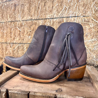 Artillero Fringe Bootie- Brown