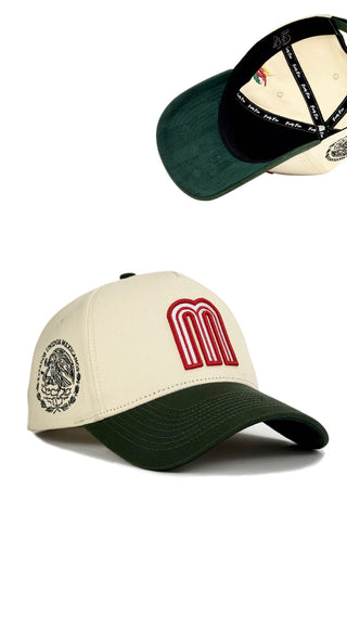 Forty Five Mexico "M" Cap- Cream/ Green