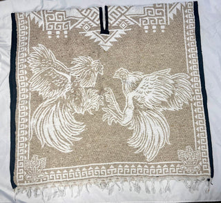 Mexican Poncho/Gabanes Rooster Design