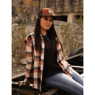 Hooey "Ladies Flannels" Orange/Navy/ Cream