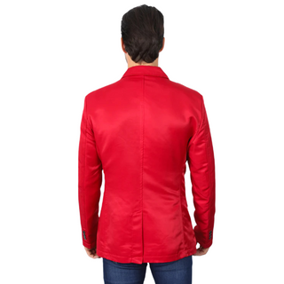 Platini Men's Double Button Red Blazer