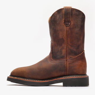 Rancher 10" Men's Pull-On Work Boot - Crazy Brown