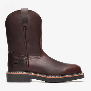 Rancher 10" Men's Pull-On Work Boot - Dark Brown