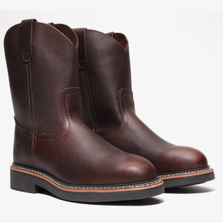 Rancher 10" Men's Pull-On Work Boot - Dark Brown