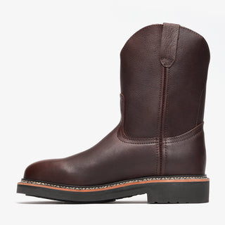 Rancher 10" Men's Pull-On Work Boot - Dark Brown