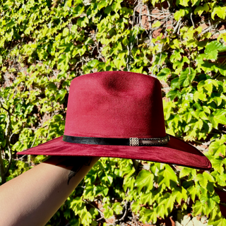 Charlie Moksman Suede Hat - Burgundy