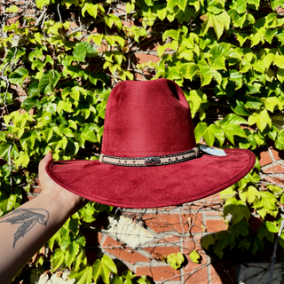 Charlie Moksman Suede Hat - Burgundy