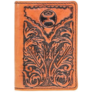 "Phoenix" Ti-Fold Hooey Wallet Tan/ Black Leather