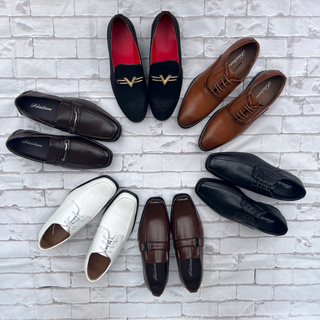 Men's Derby Shoes- White