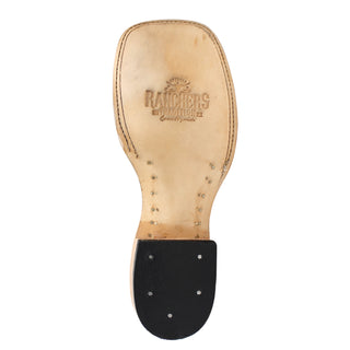 Ranchers Black Cowhide Square Toe Cowboy Boots
