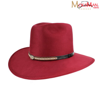Charlie Moksman Suede Hat - Burgundy