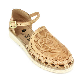 "Rosi" Women's Rose Huaraches - Natural