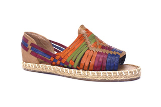 "Mia" Women's Opened-toe Huaraches - Multicolor Tan