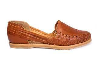 "Isabella" Women's Floral Huaraches - Honey