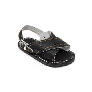 "Carlitos" Boy's Cruzado Huaraches - Black