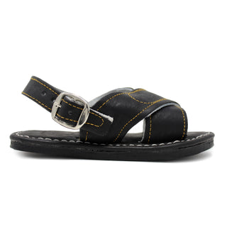 "Carlitos" Boy's Cruzado Huaraches - Black