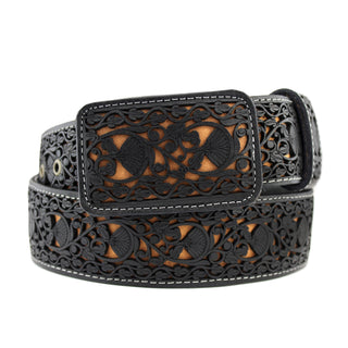 Laser Cowboy Belt- Black