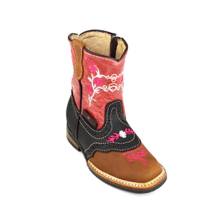 Bandoleros Pink Infant Cowgirl Boots w/ Zipper