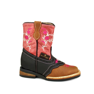 Bandoleros Pink Infant Cowgirl Boots w/ Zipper