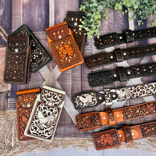 Laser Cowboy Belt- Black