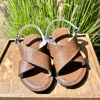 "Carlos" Men's Cruzado Huaraches - Brown