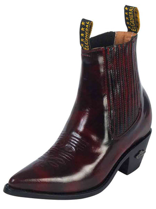 Cowboy Ankle Boot by El General - Chameleon Wine