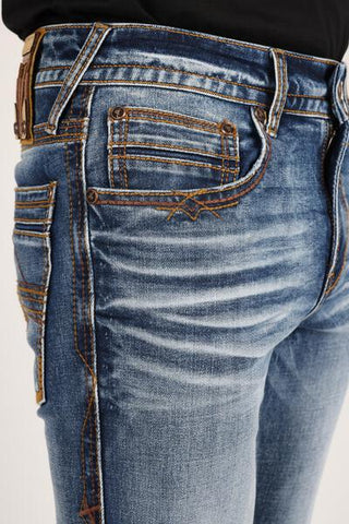 Platini Holt Men's Dark Blue Boot Cut Jeans