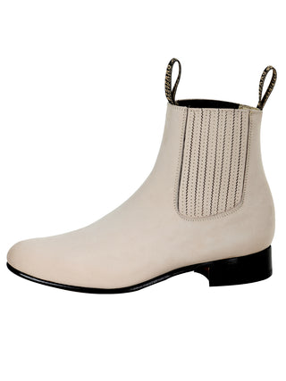 El Besserro Charro Boot - Nobuck Bone