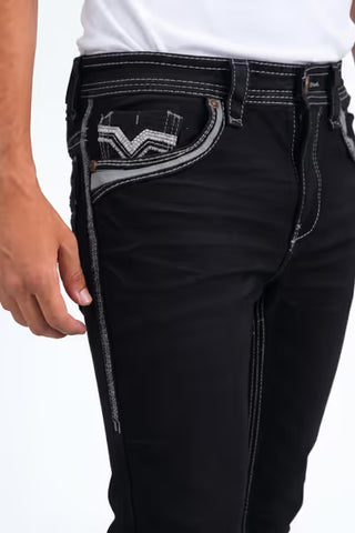 Platini Men's Holt Slim Bootcut Jeans with Rhinestones