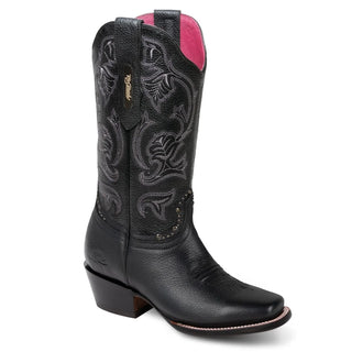 Rio Grande Samantha Square Toe Cowgirl Boot - Black