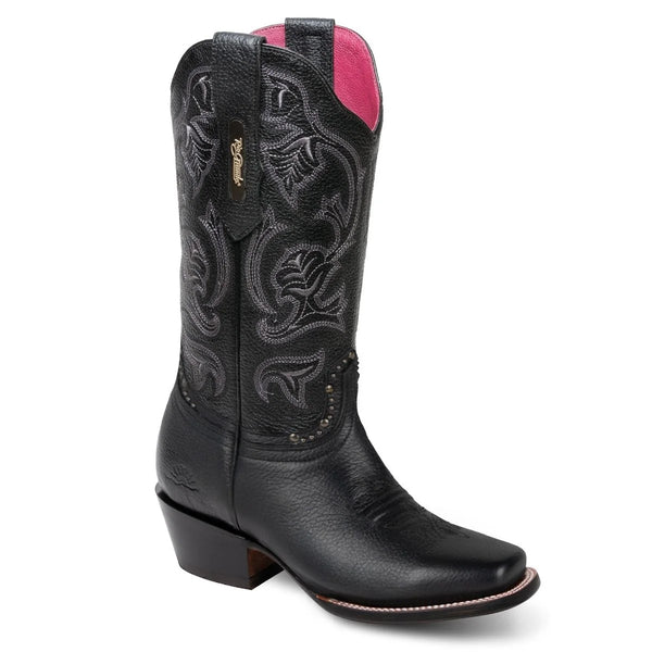 Rio Grande Samantha Square Toe Cowgirl Boot - Black