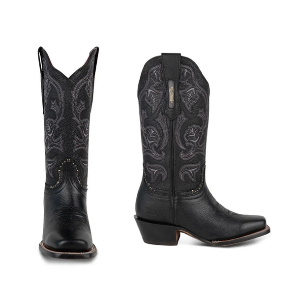 Rio Grande Samantha Square Toe Cowgirl Boot - Black