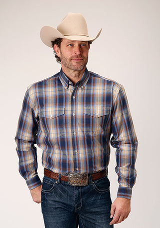 Roper Men's Amarillo Ranch Plaid Long Sleeve Shirt