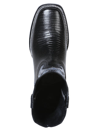 El General Men's Rodeo Boot - Imitation Lizard - Black