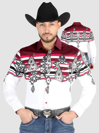 El General - Casual Long Sleeve Shirt - Burgundy
