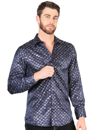 El General Navy/Gold Casual Long-Sleeve Shirt