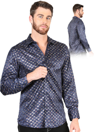 El General Navy/Gold Casual Long-Sleeve Shirt